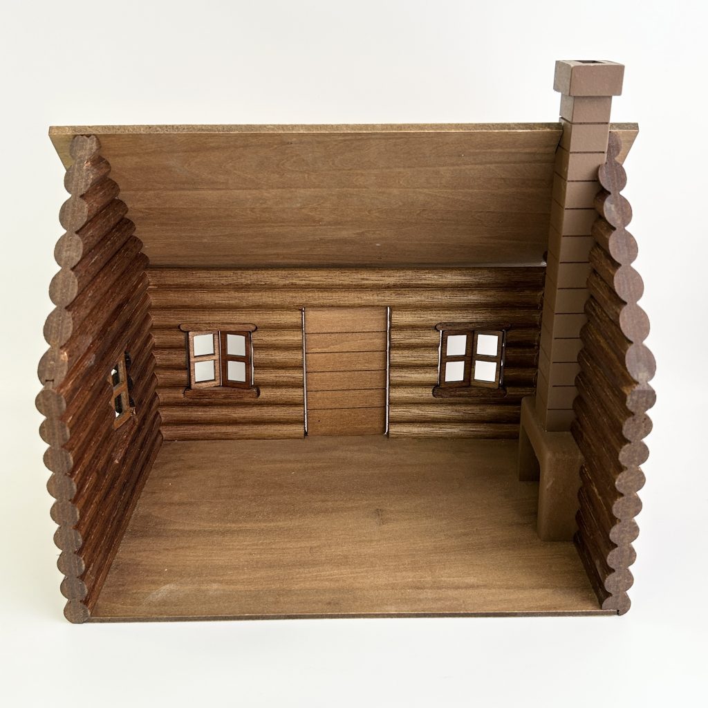 [used] Vintage Memory Time Wooden Log Cabin 1986 HA-05 Sylvanian Families Calico Critters