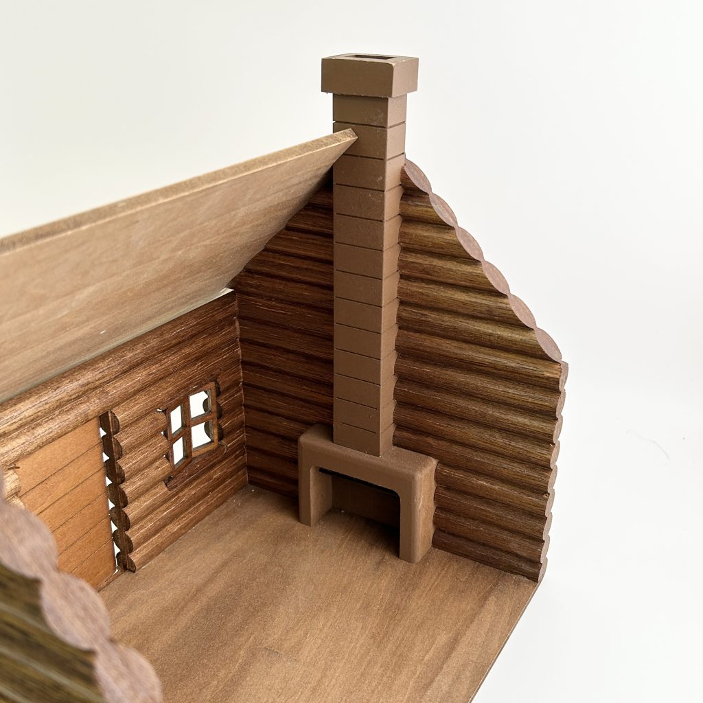 [used] Vintage Memory Time Wooden Log Cabin 1986 HA-05 Sylvanian Families Calico Critters