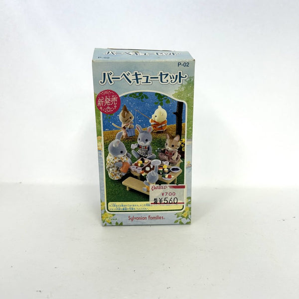 [Used] BARBECUE SET P-02 Calico Clitters 2003 Epoch Japan Sylvanian Families