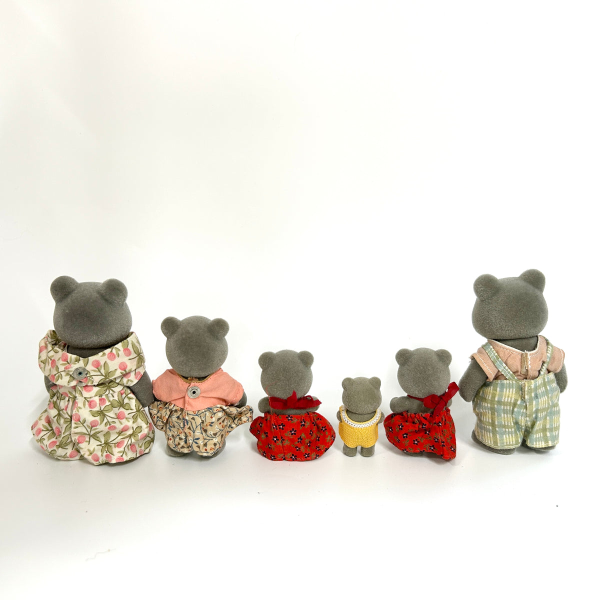 [used] Grey Bear Family Sylvanian Families Calico Critters