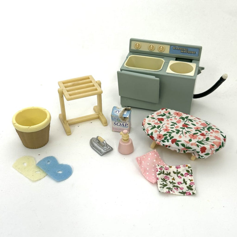 [Used] WASHING MACHINE SET Epoch Japan KA-604 Sylvanian Families