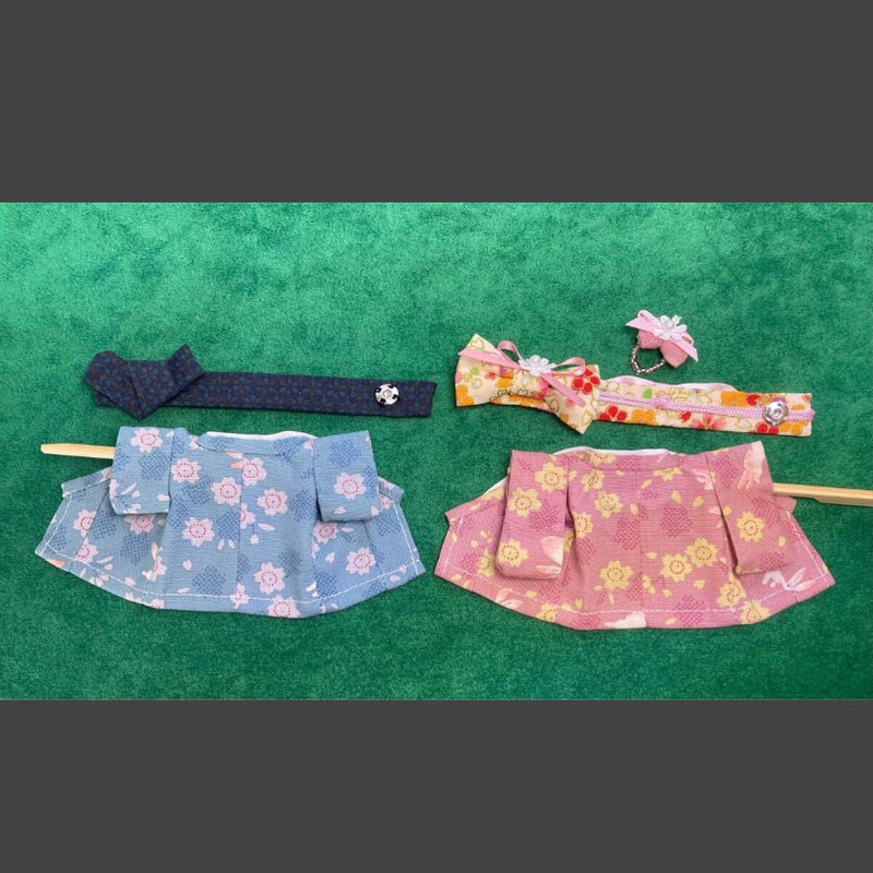 HANDMADE PINK BLUE KIMONO PAIR FOR PARENTS Japan Does not apply