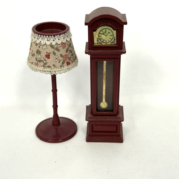 [Used] WALL CLOCK/ LAMP STAND SET KA-71 Japan Sylvanian Families