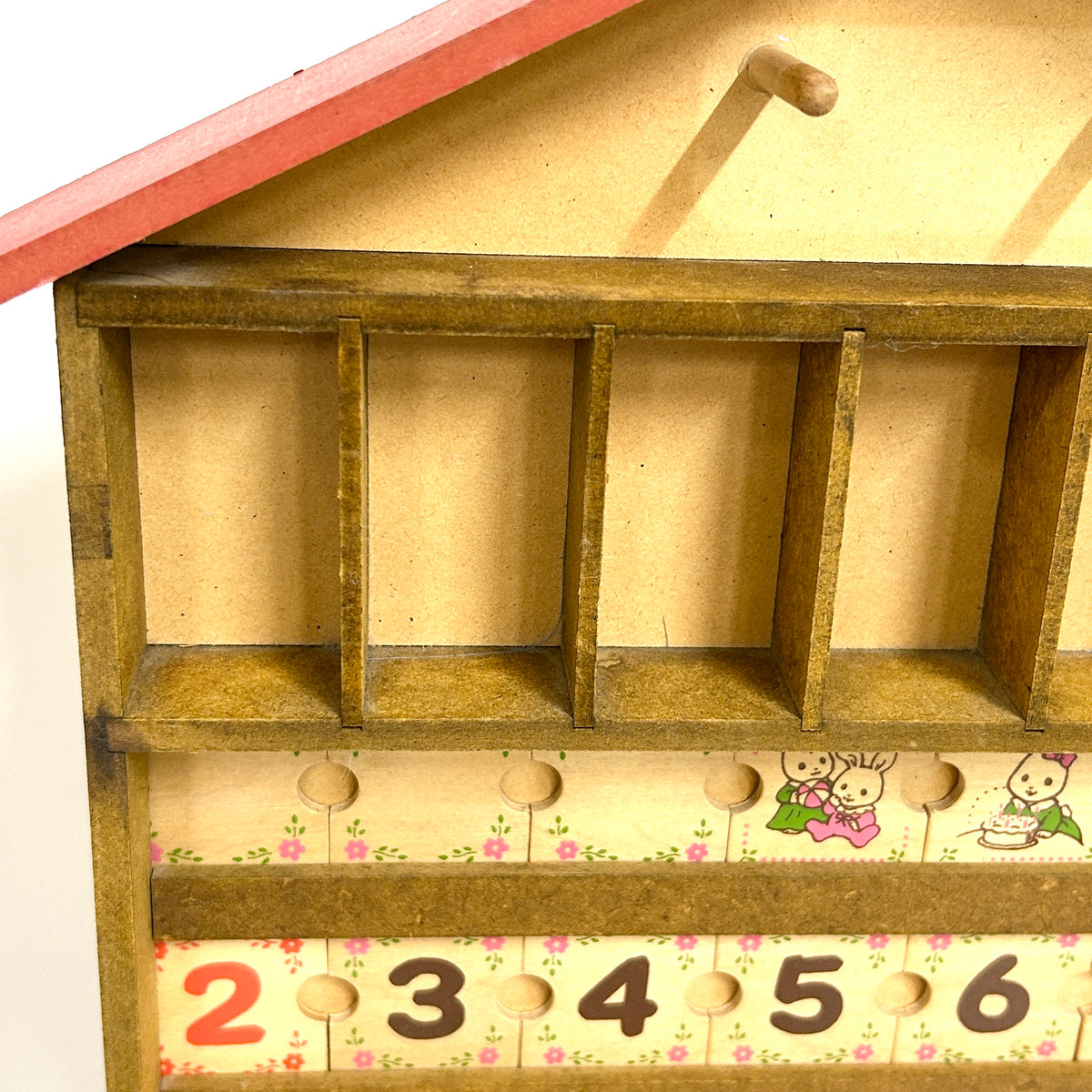 [used] Vintage Wooden Perpetual Calendar Sylvanian Families Calico Critters