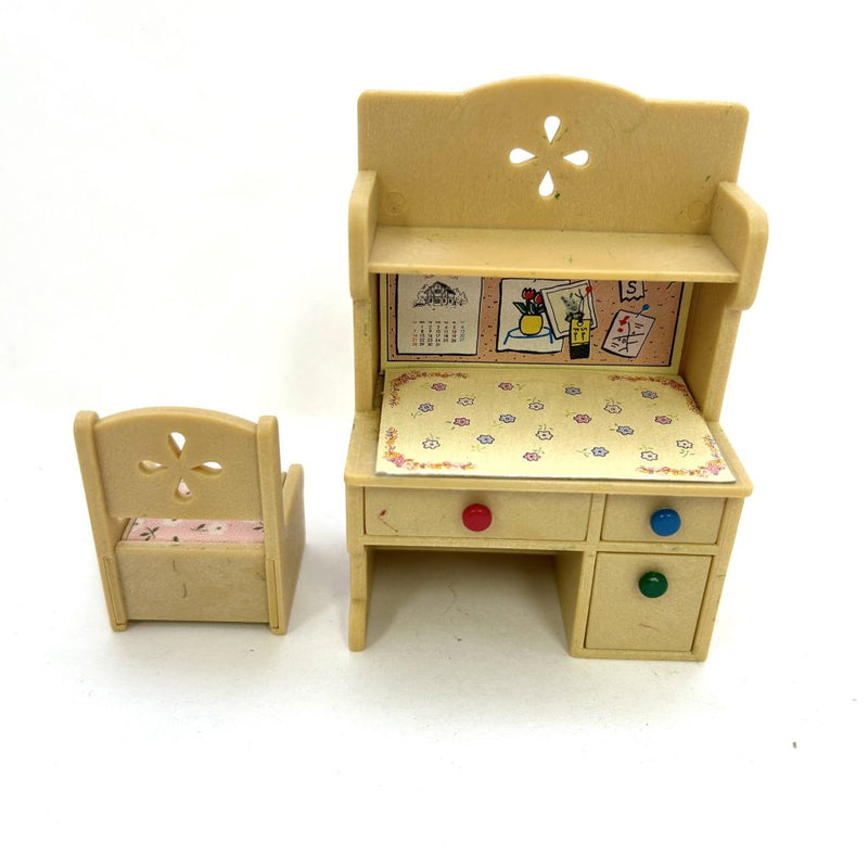 [Used] STUDY DESK SET KA-68 Epoch Japan 1995 Sylvanian Families