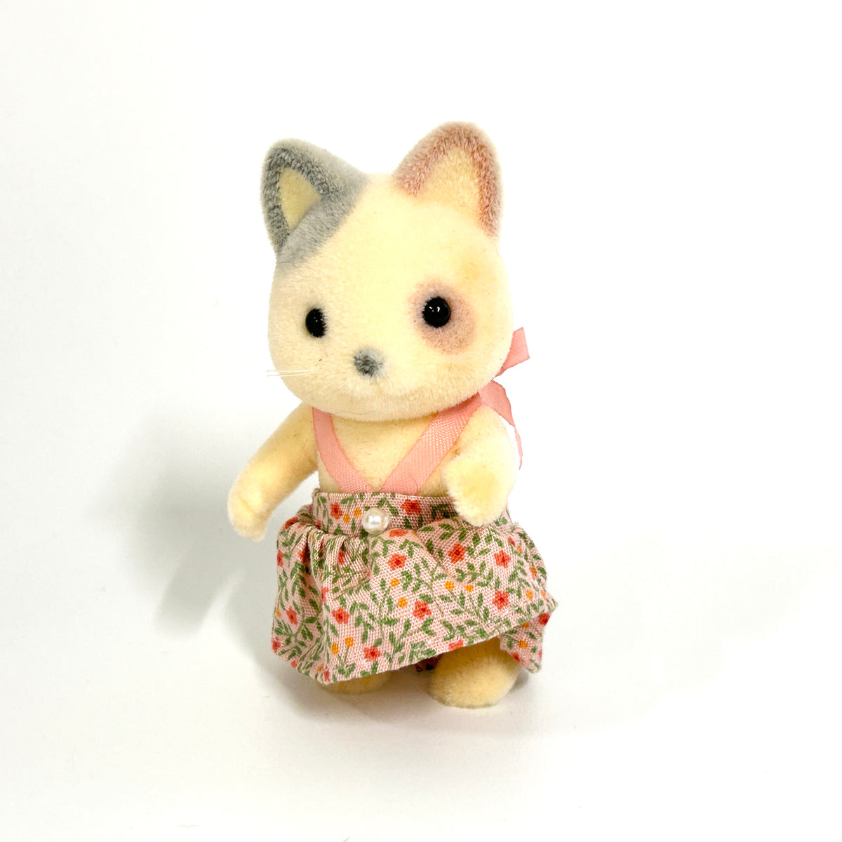 [used] Vintage Whisker Spotted Cat Girl 1996 Sylvanian Families Calico Critters