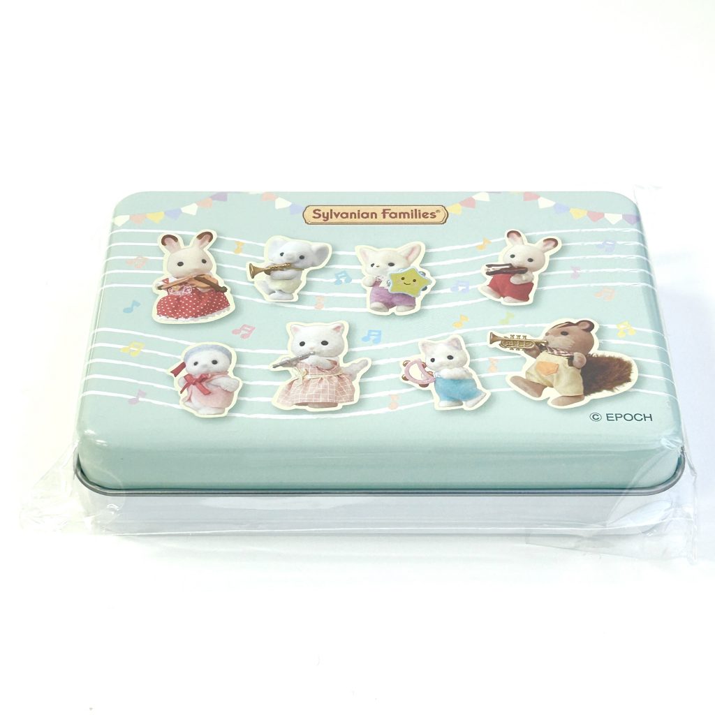 Estuche de hojalata tocando instrumentos musicales 2025 Familias Sylvanian Calico Critters