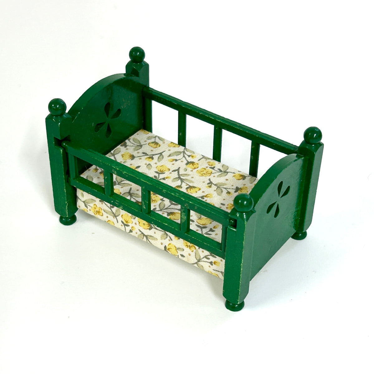 [used] Vintage Green Baby Bed Sylvanian Families Calico Critters
