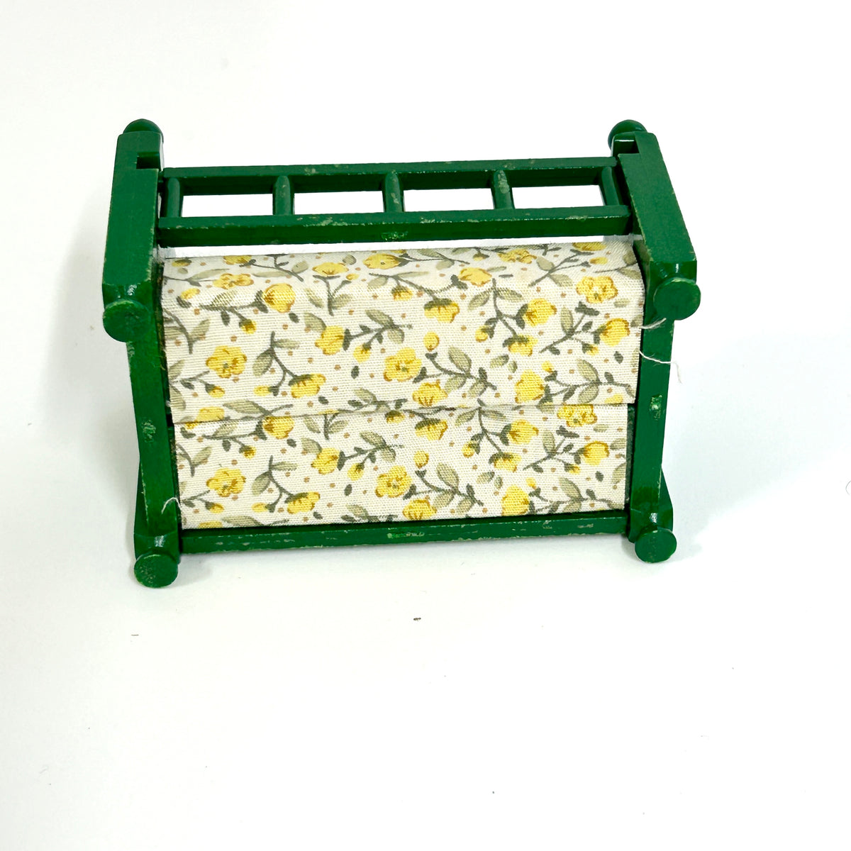 [used] Vintage Green Baby Bed Sylvanian Families Calico Critters