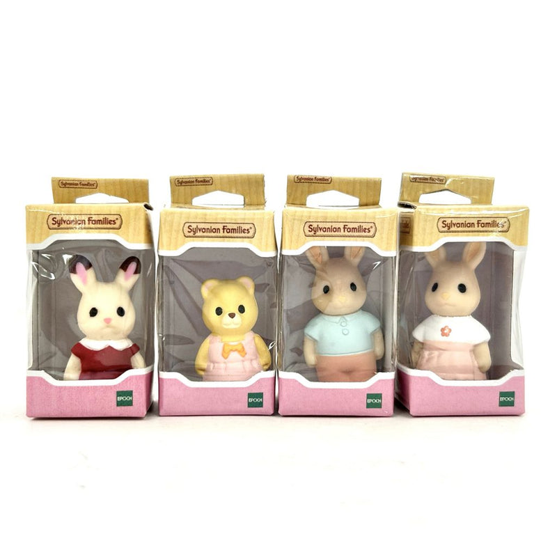 [Used] CAPSULES TOY MINIATURE FIGURE COLLECTION 2 NO.2,3,4,6 Set Epoch Sylvanian Families