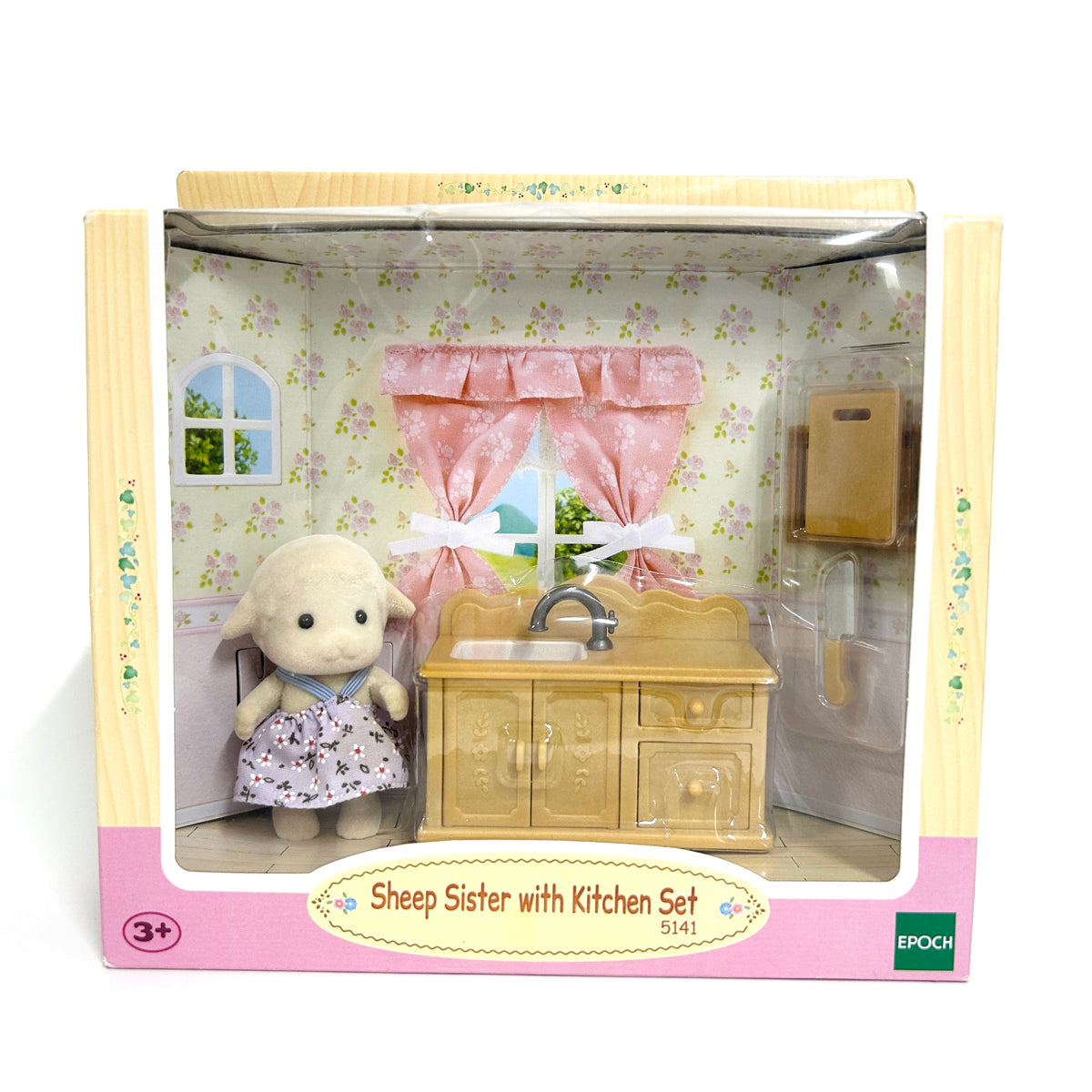 [used] Sheep Sister With Kitchen Set 5141 Sylvanian Families Calico Critters