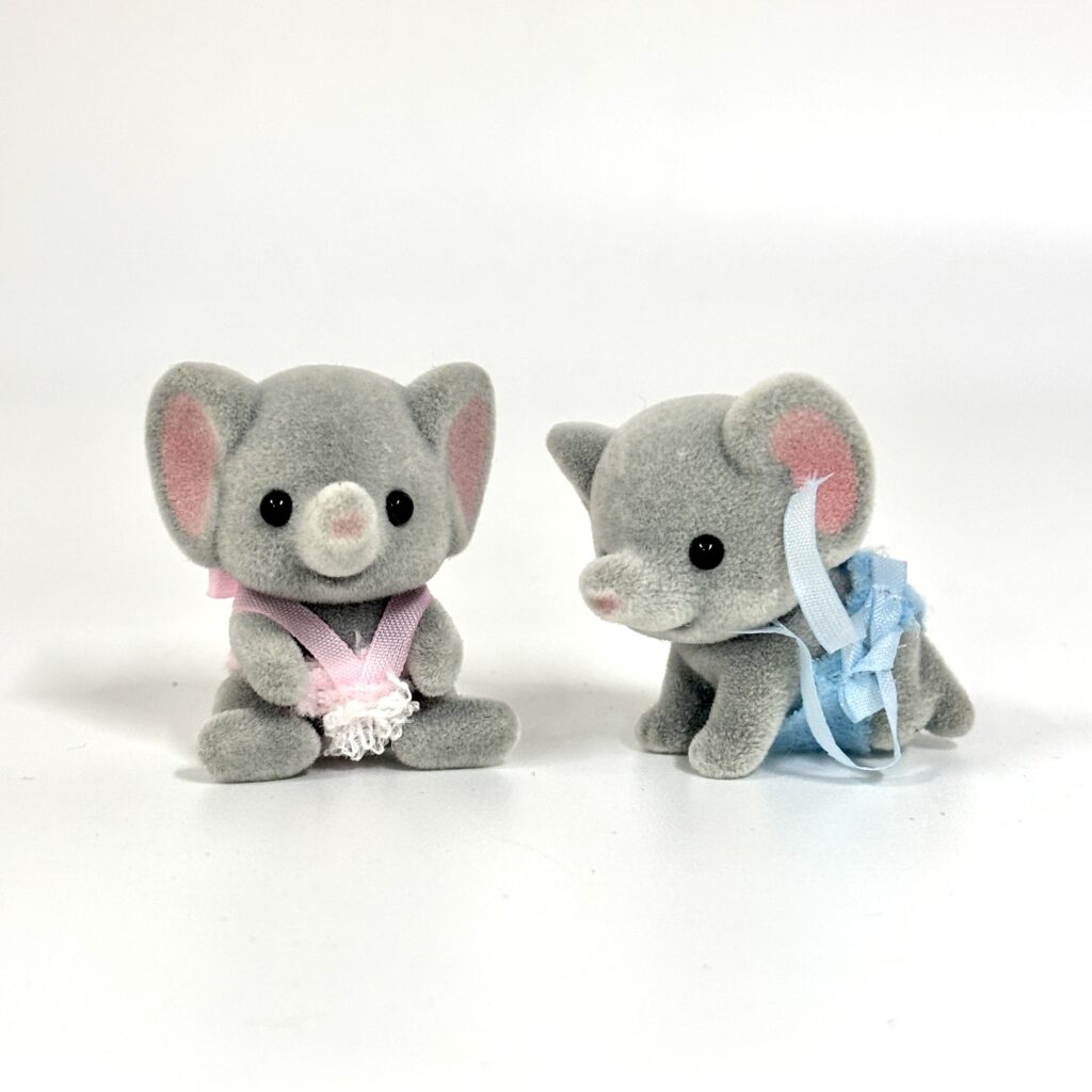 [used] Vintage Elephant Twin Baby Sylvanian Families Calico Critters