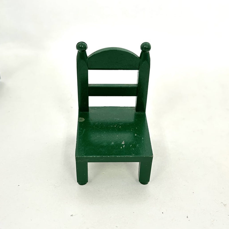 [Used] GREEN TABLE CHAIR SET Epoch Japan Sylvanian Families