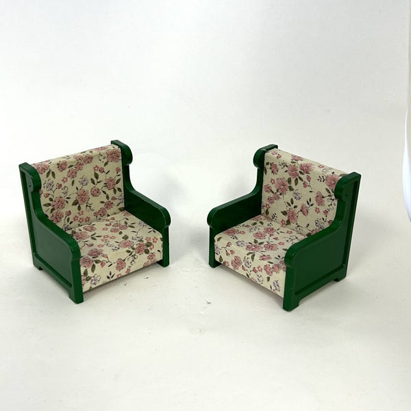 [Used] GREEN ARMCHAIR SET KA-09 Japan Sylvanian Families