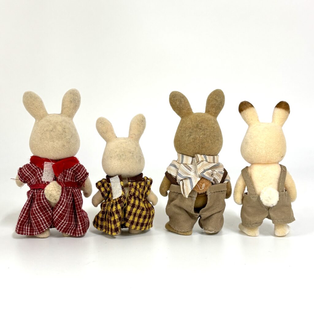 [used] Milk Rabbits and Chocolate Rabbits Sylvanian Families Calico Critters