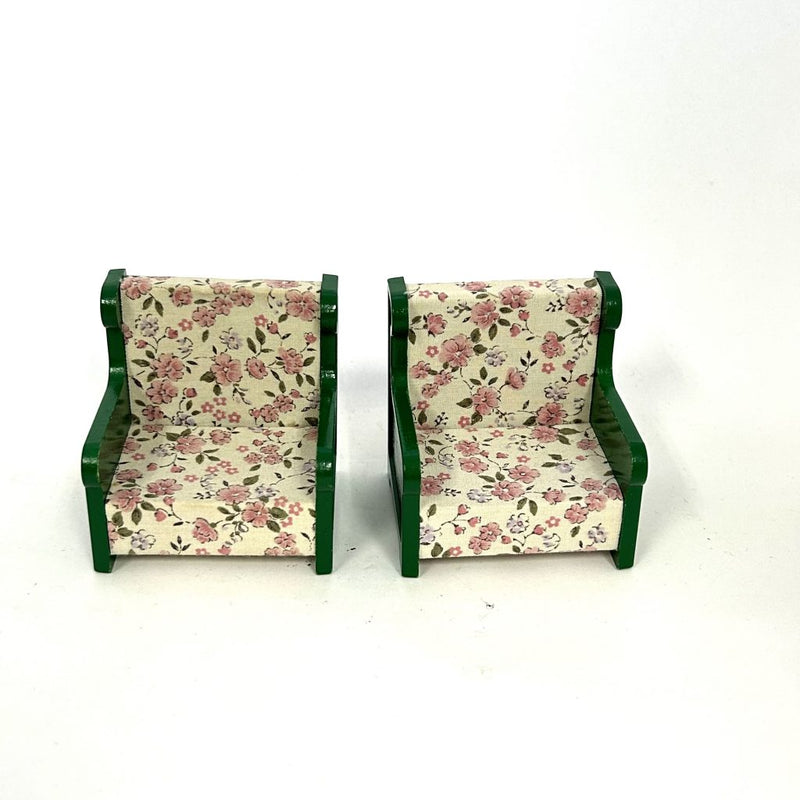 [Used] GREEN ARMCHAIR SET KA-09 Japan Sylvanian Families