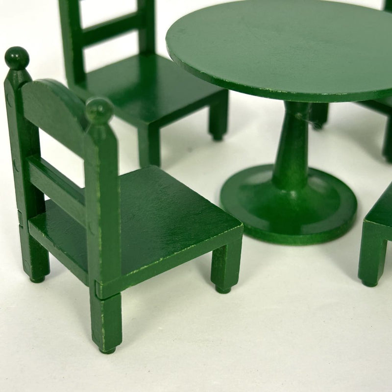 [Used] GREEN TABLE CHAIR SET Epoch Japan Sylvanian Families