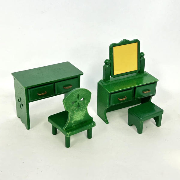 [Used] GREEN DRESSER DESK SET Epoch Japan Sylvanian Families