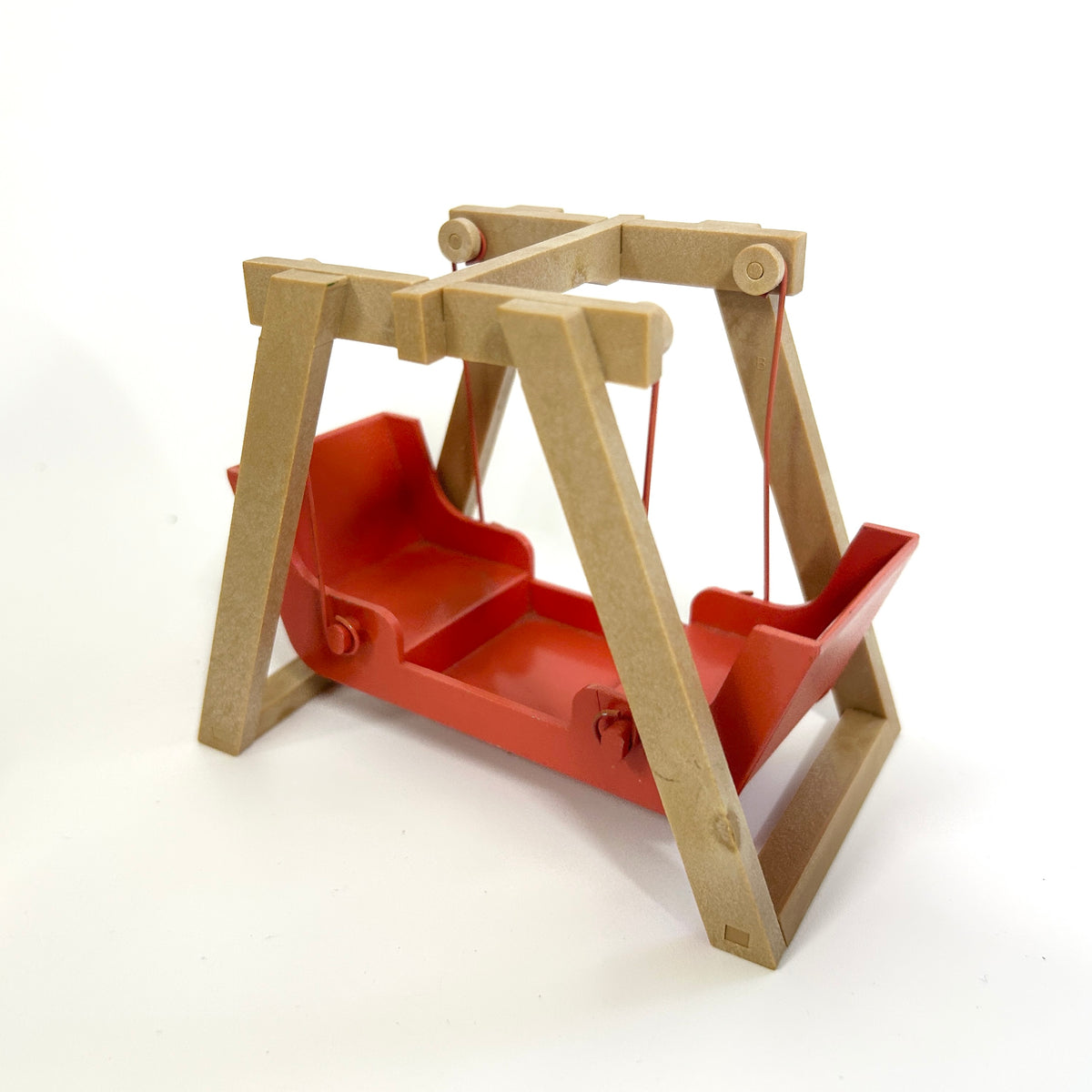 [used] Vintage Red Swing Two-Seater 1985 KO-02 Sylvanian Families Calico Critters