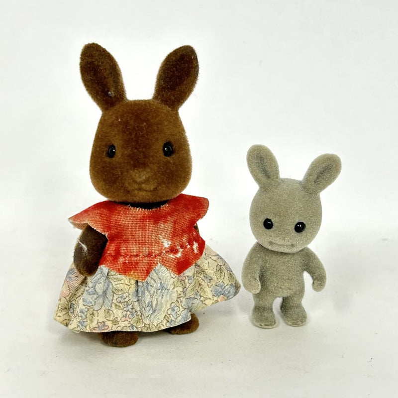 [Used] BROWN RABBIT GRAY RABBIT  Epoch Japan Sylvanian Families