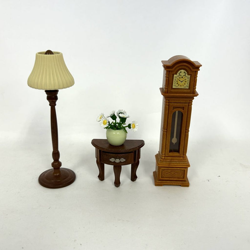 [Used] CLOCK and FLOOR LAMP SET KA-511 Epoch 2003 Sylvanian Families