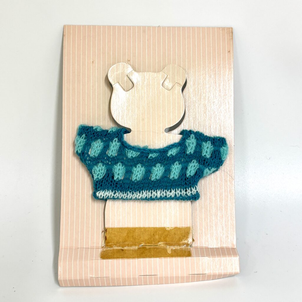 [used] Vintage Bear Father Sweater SE-52-480 Sylvanian Families Calico Critters