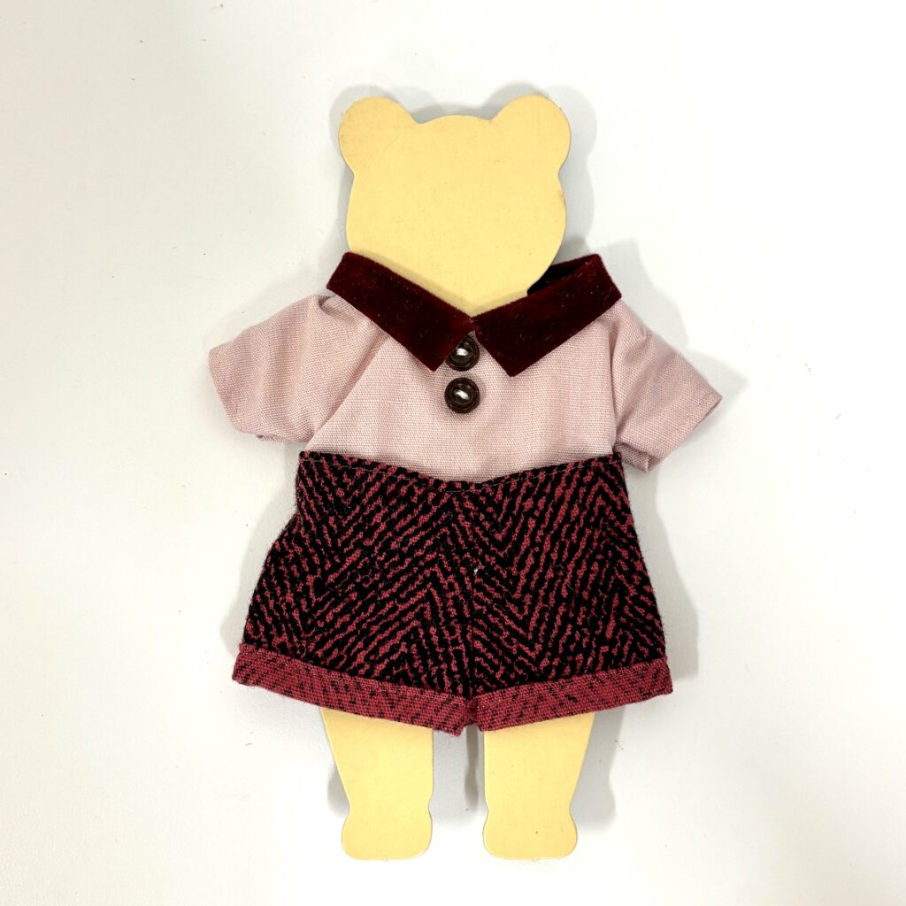 [used] Vintage Bear Father Pink Costume SE-51-450 Sylvanian Families Calico Critters