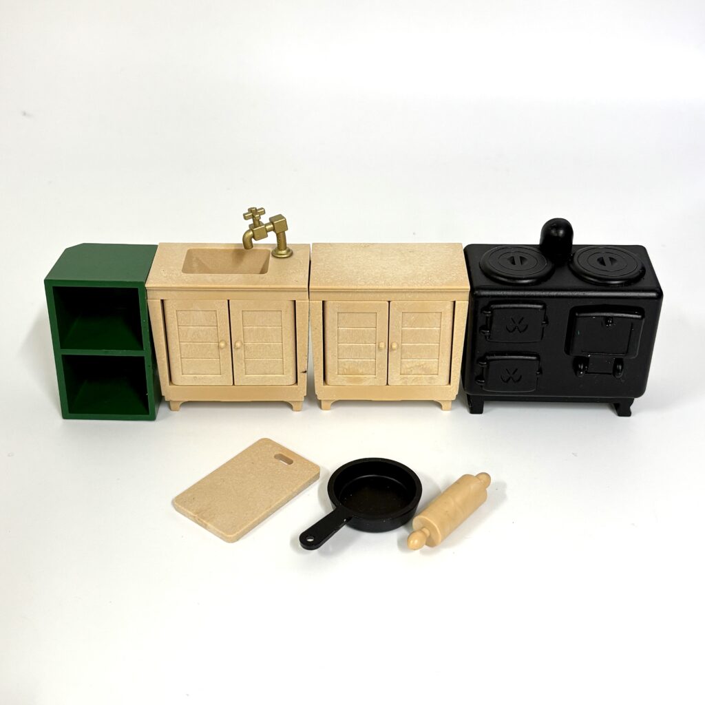 [used] Vintage Kitchen Set 1985 KA-10 Sylvanian Families Calico Critters