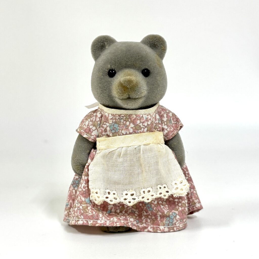 [used] Vintage Gray Bear Mother Sylvanian Families Calico Critters