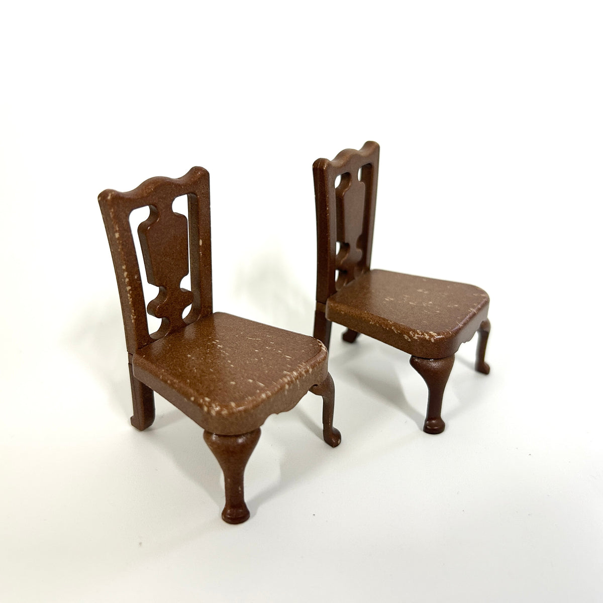 [used] Vintage Urban Life Brown Round Table Set 1987 A-01 Sylvanian Families Calico Critters