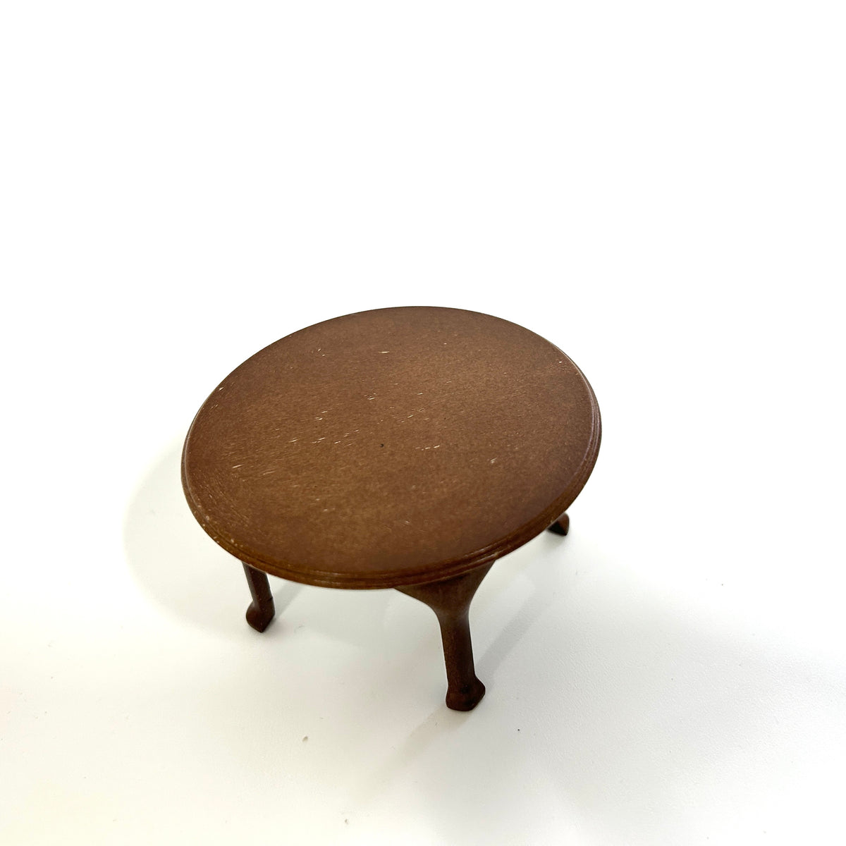 [used] Vintage Urban Life Brown Round Table Set 1987 A-01 Sylvanian Families Calico Critters