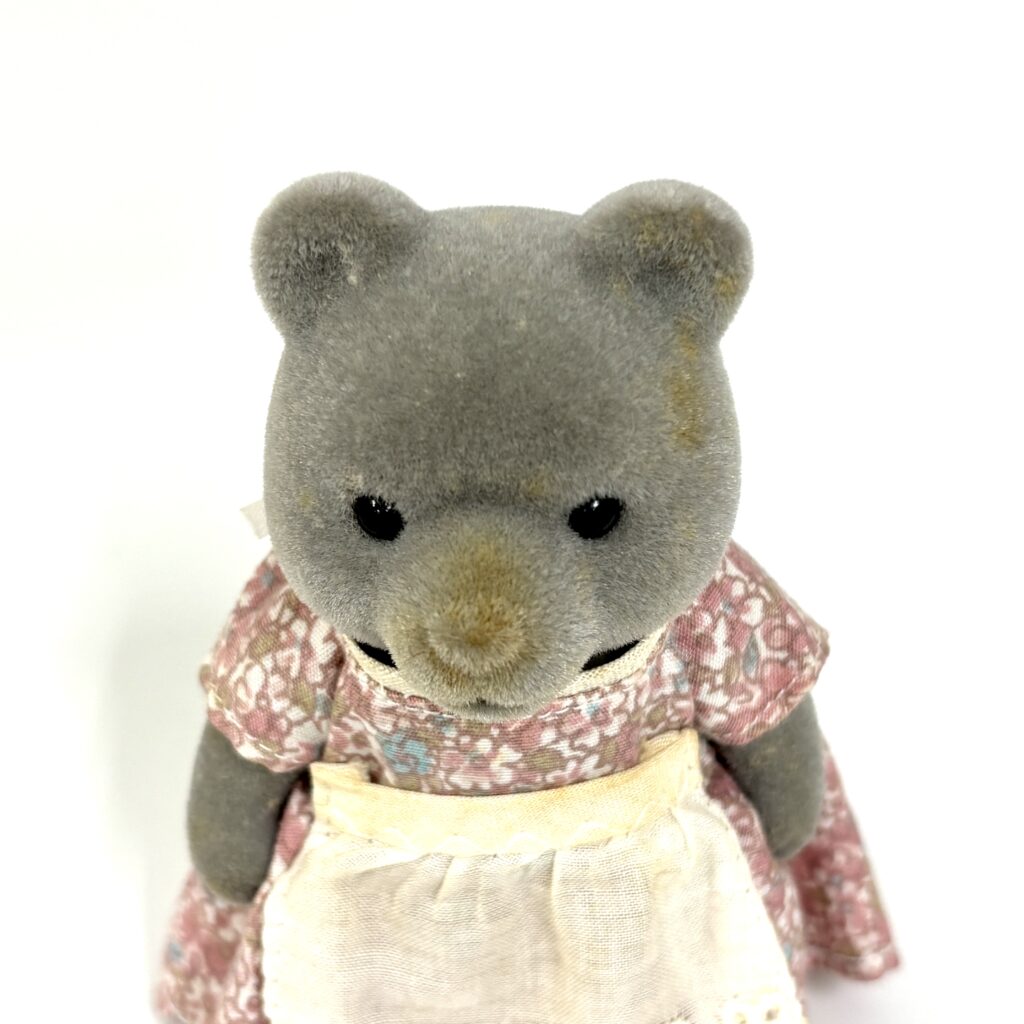 [used] Vintage Gray Bear Mother Sylvanian Families Calico Critters