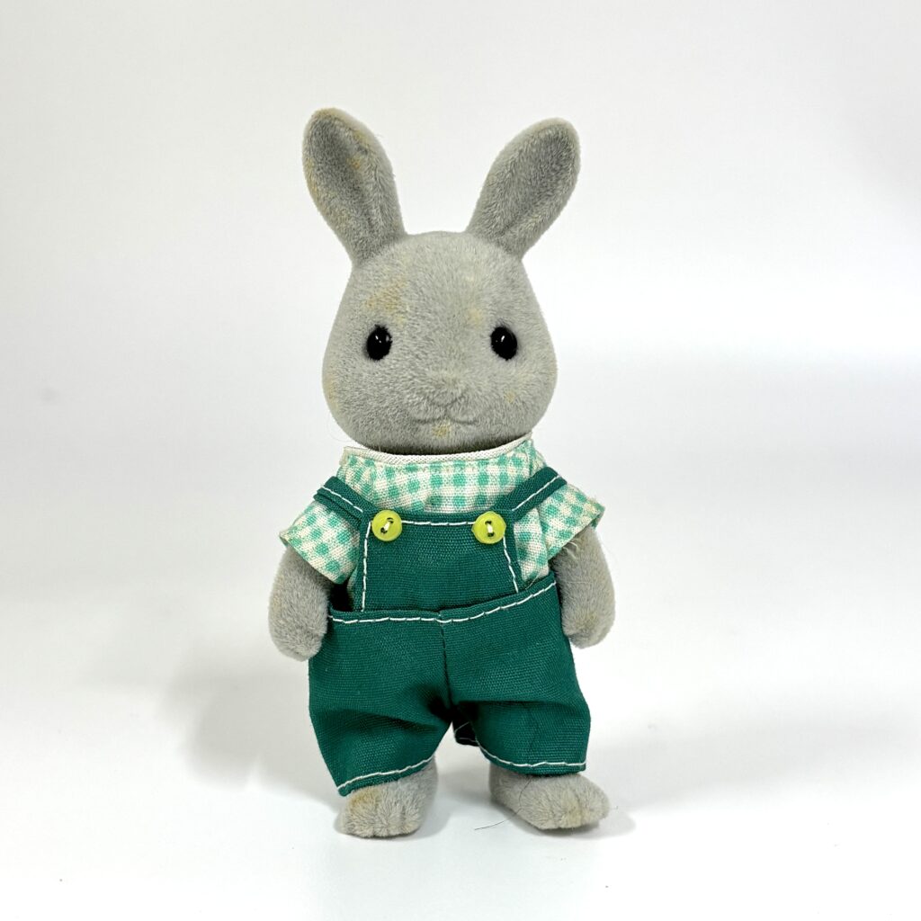 [used] Vintage Gray Rabbit Father Sylvanian Families Calico Critters