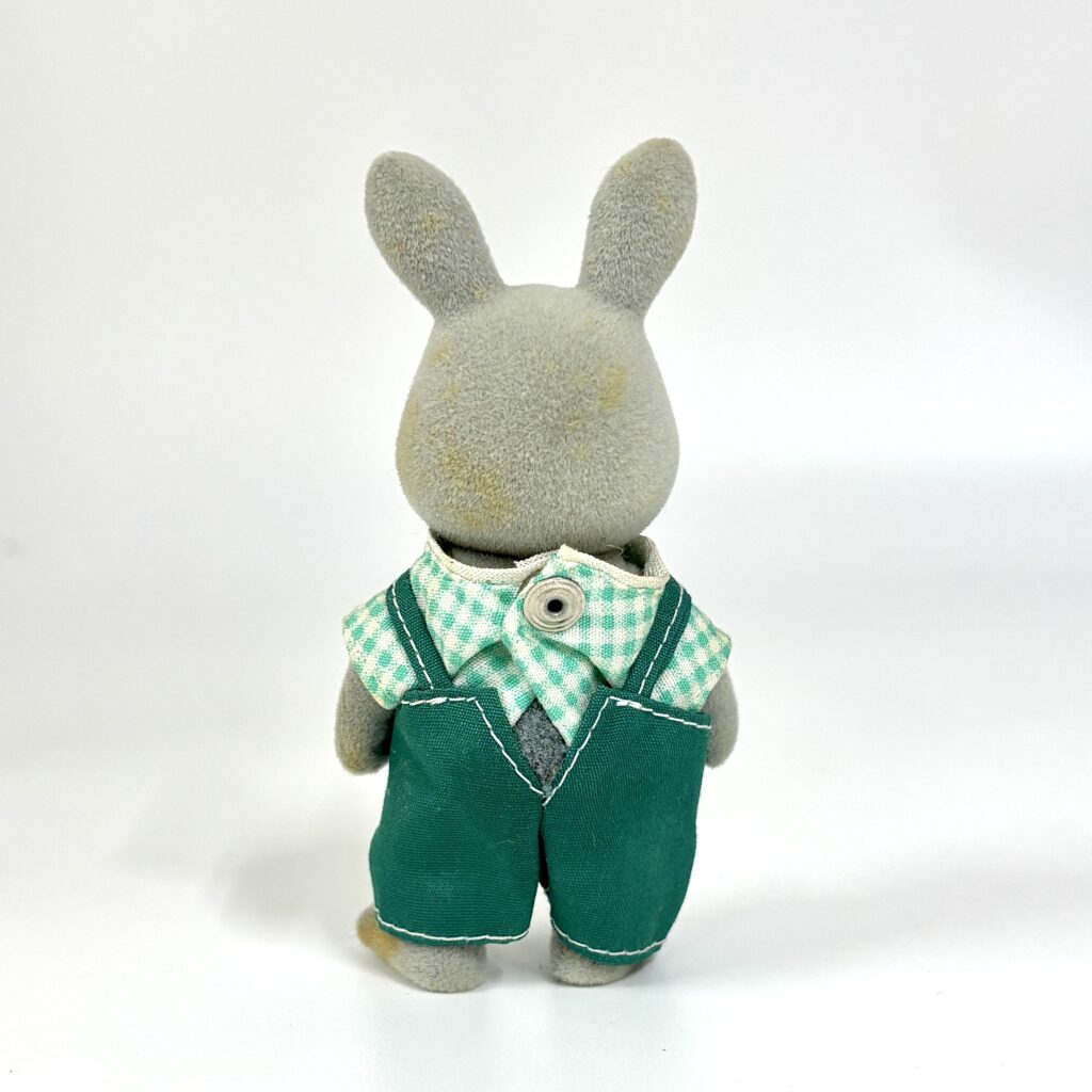 [used] Vintage Gray Rabbit Father Sylvanian Families Calico Critters