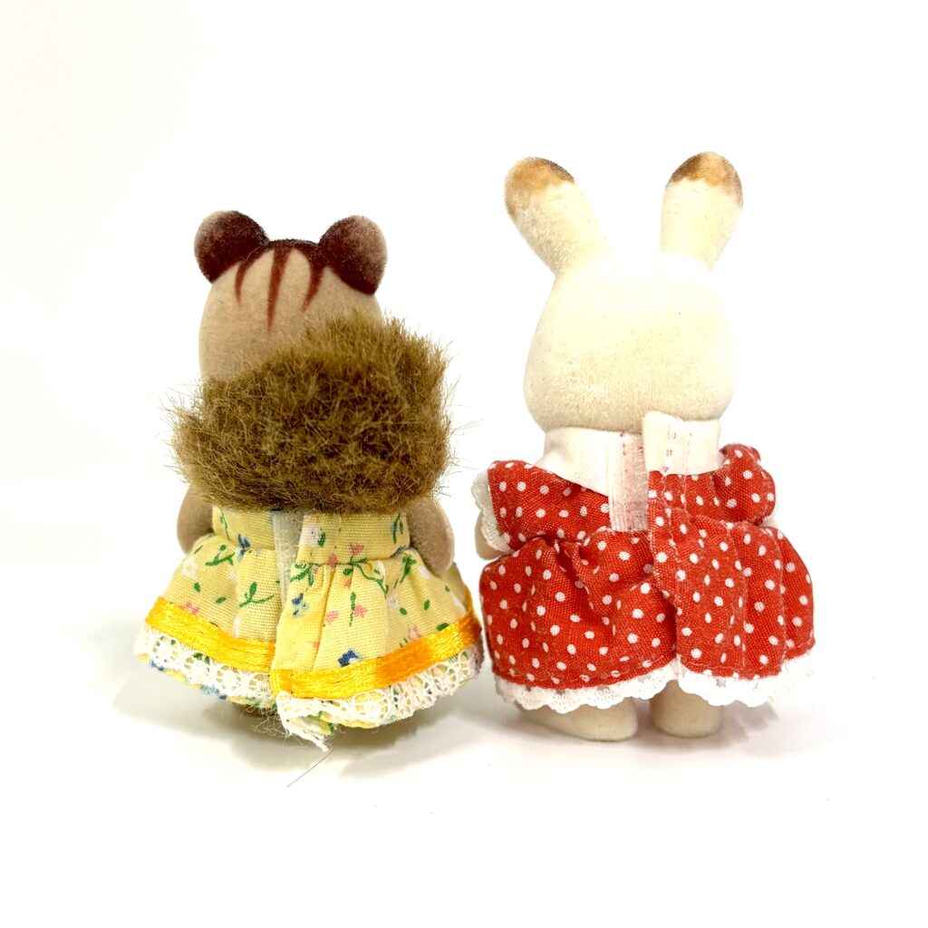 [used] Chocolate Rabbit and Squirrel Girls Sylvanian Families Calico Critters