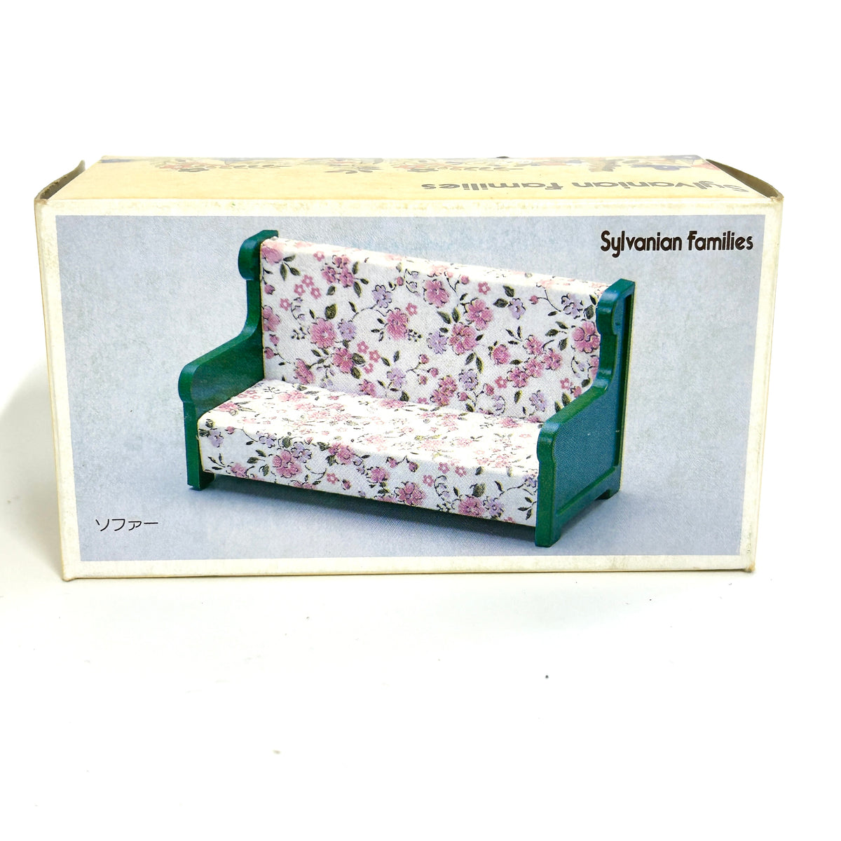 [used] Vintage Green Sofa 1985 KA-18 Sylvanian Families Calico Critters