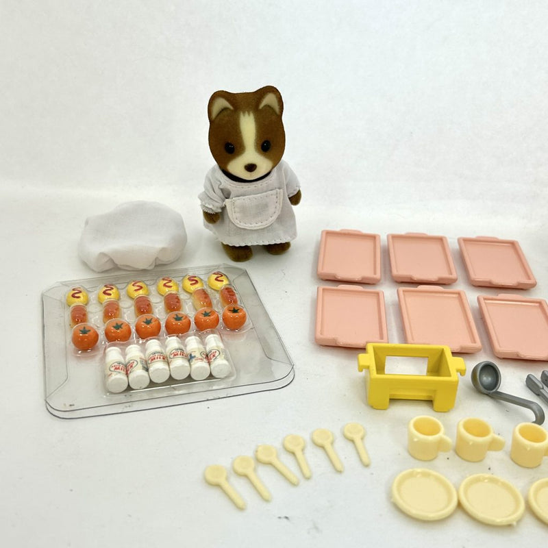 [Used] SCHOOL LUNCH SET Epoch Japan Retired Sylvanian Families