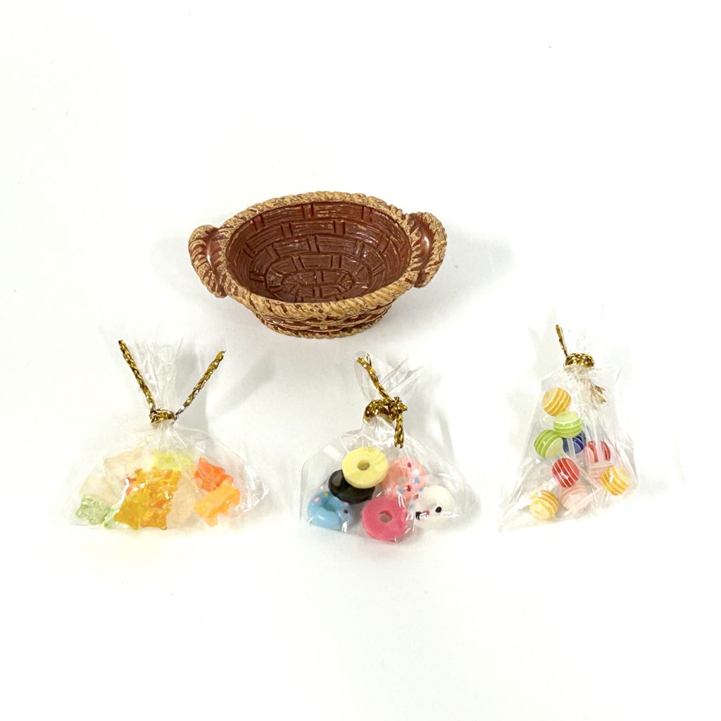 Miniature Sweets Basket Set Natural Kitchen