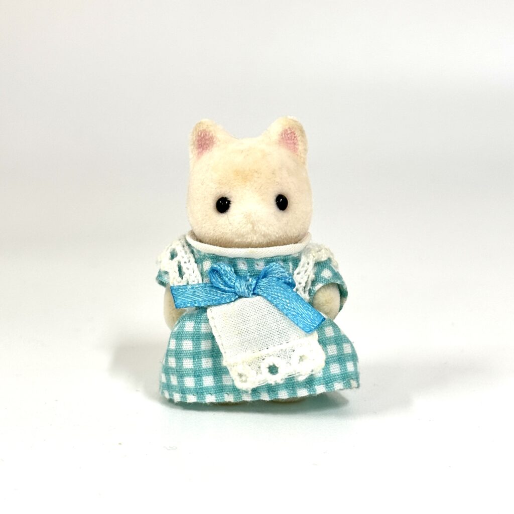 [used] Forest Kitchen Baby Silk Cat Waitress Blue 2019 Sylvanian Families Calico Critters