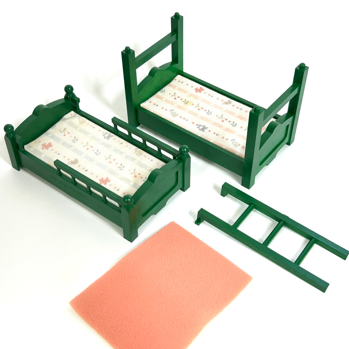 [used] Vintage Green Bunk Bed Set 1987 KA-47 Sylvanian Families Calico Critters
