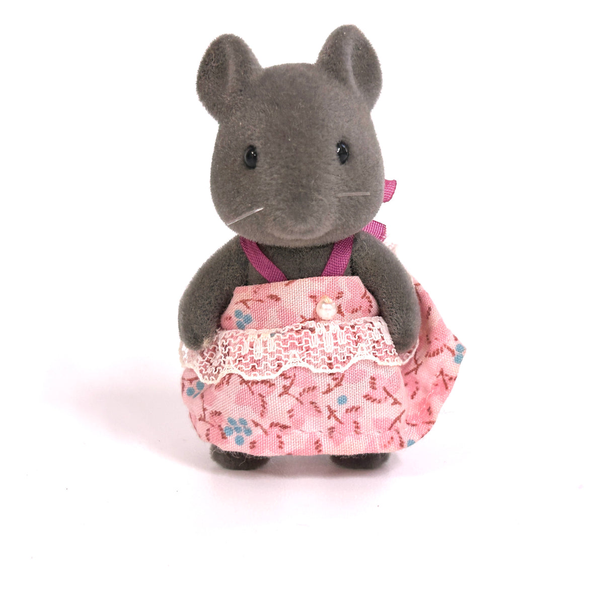 [used] Vintage Mouse Boy Gray 1985 NE-03-550 Sylvanian Families Calico Critters