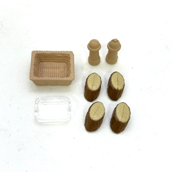 [Used] BREAD and SEASONING CONTAINER SET Epoch Sylvanian Families