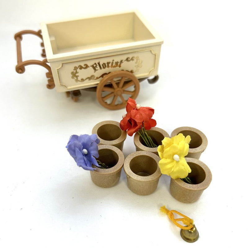 [Used] FLOWER CART SET STREET WAGON Epoch Japan Sylvanian Families