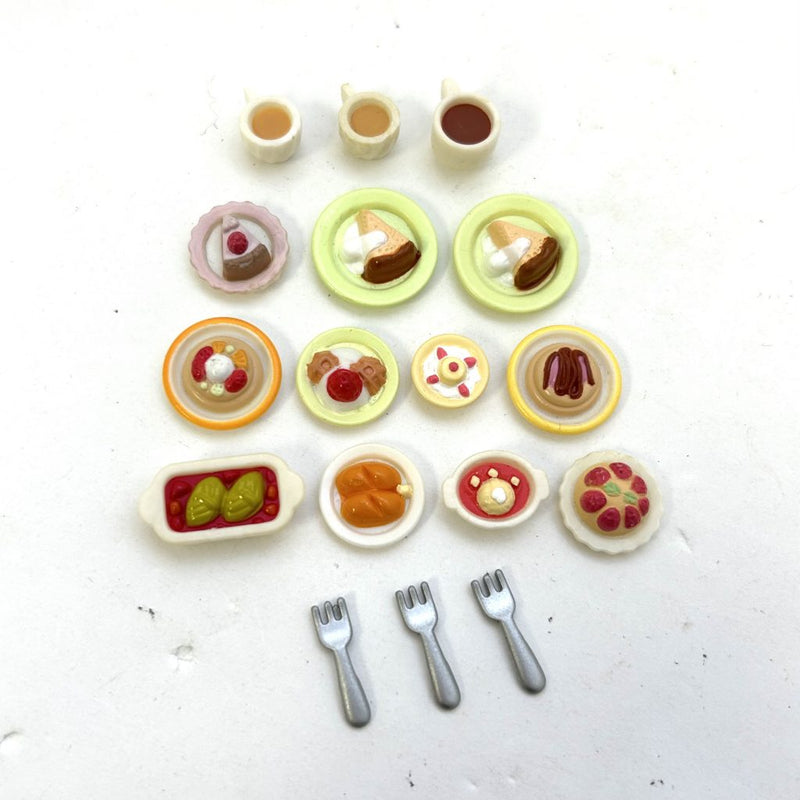 [Used] MEAL AND DESSERT SET Epoch Japan Sylvanian Families