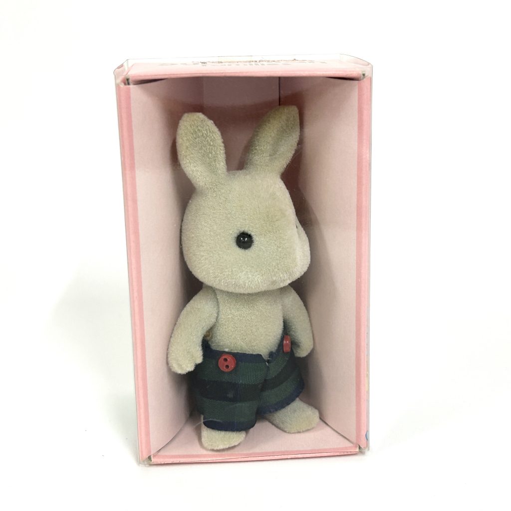 [used] Vintage Gray Rabbit Boy Sylvanian Families Calico Critters