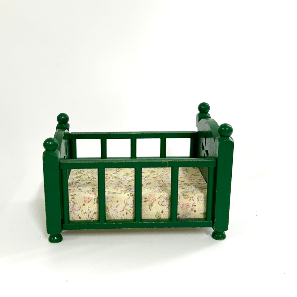 [used] Vintage Green Baby Bed 1985 KA-26 Sylvanian Families Calico Critters