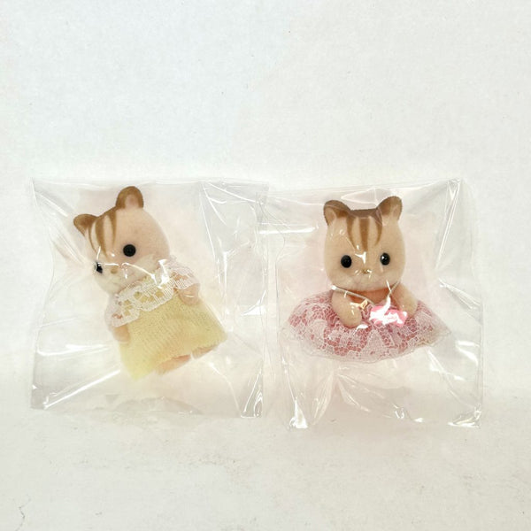 [Used] TWIN PINK SQUIRREL BABIES Japan Sylvanian Families