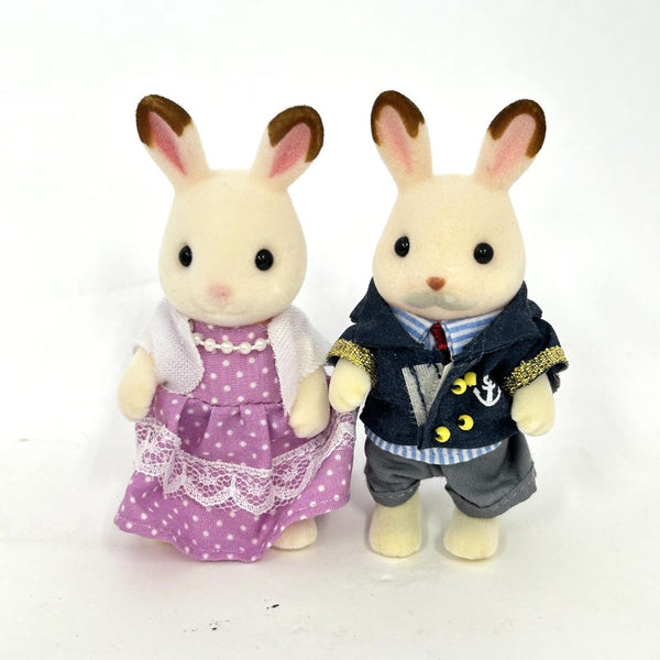 [Used] CHOCOLATE RABBIT GRANDFATHER GRANDMOTHER U-68 Sylvanian Families