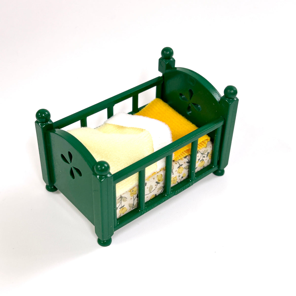 [used] Vintage Green Baby Bed 1985 KA-26 Sylvanian Families Calico Critters