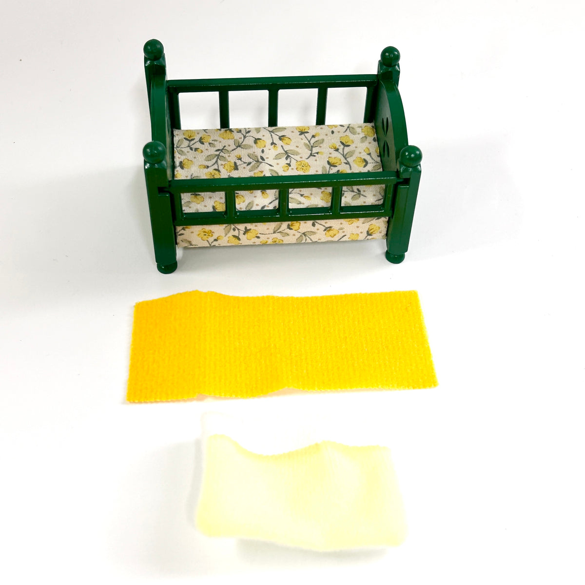 [used] Vintage Green Baby Bed 1985 KA-26 Sylvanian Families Calico Critters